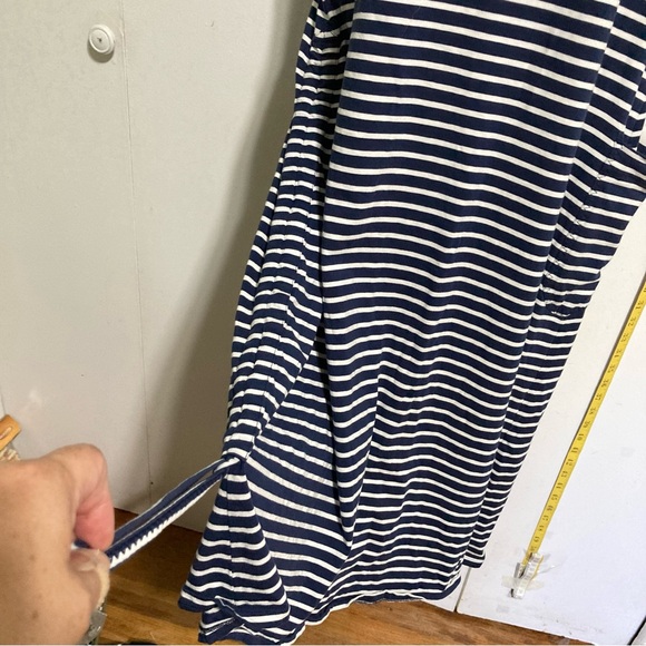 TOAD and CO Marley Blue and White Nautical Striped Short Sleeve Pocket Dress - Picture 7 of 13